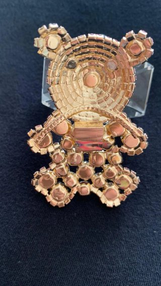 Ciondolo Orsetto Strass Oro e Marrone