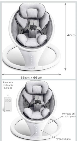 Hamaca Mecedora Eléctrica Bebé Munchkin