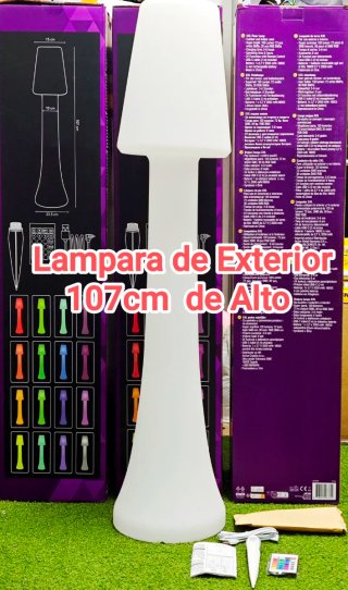 Lámpara Led de Exterior Con Mando y Batería