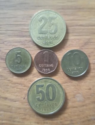 5 Monete Centavos Argentine