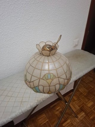 Lámpara de techo cristal y metal
