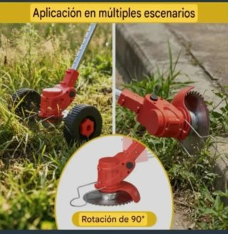 Desbrozadora Eléctrica Recargable (2 Baterías)