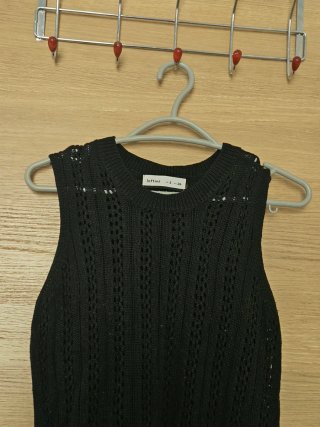 Chaleco de punto negro Zara Talla S
