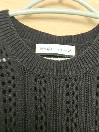 Chaleco de punto negro Zara Talla S