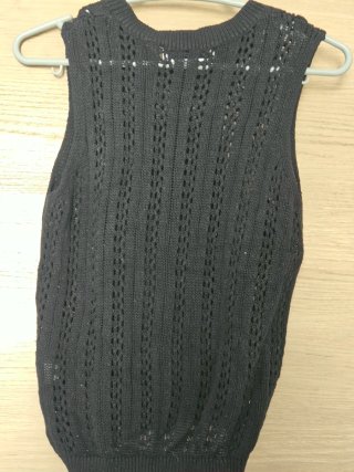 Chaleco de punto negro Zara Talla S