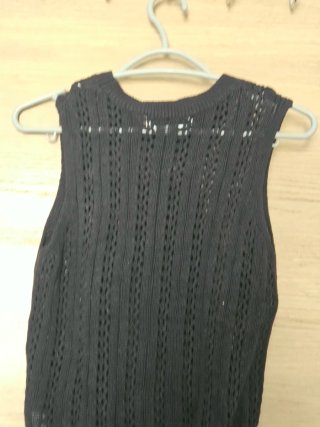 Chaleco de punto negro Zara Talla S