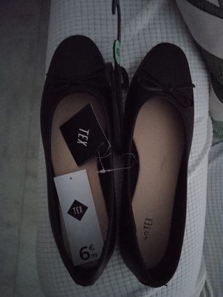 Manoletinas negras mujer talla 40