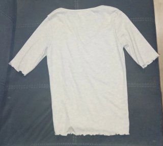 Camiseta beige manga corta