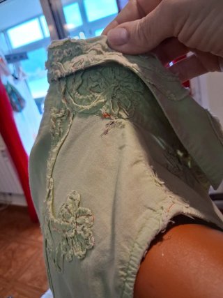 Camisa sin mangas vintage verde