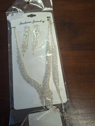 Parure Gioielli Brillantini Argento