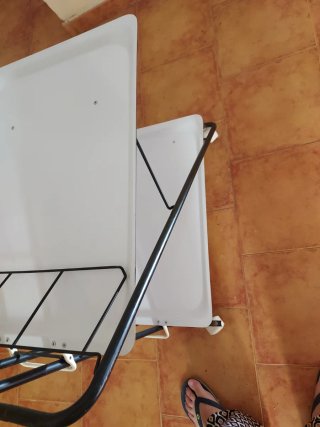 Carrito plegable de cocina metálico y plástico