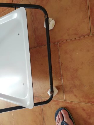 Carrito plegable de cocina metálico y plástico