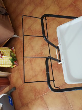 Carrito plegable de cocina metálico y plástico