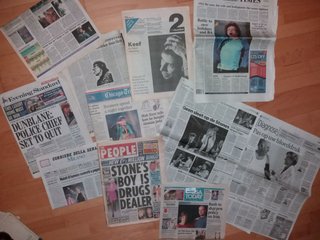 Lote periódicos, revistas portadas Rolling Stones