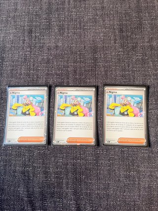 Lote de 3 cartas Entrenador e-Nigma