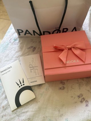 Collana Pandora Cuore Rosa Argento
