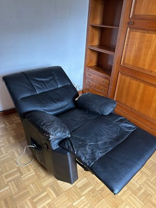 Sillón de masajes polipiel negro