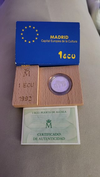 Madrid 1 ECU 1992 Capital Europea Cultura plata