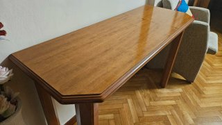 Mesa de comedor extensible de madera