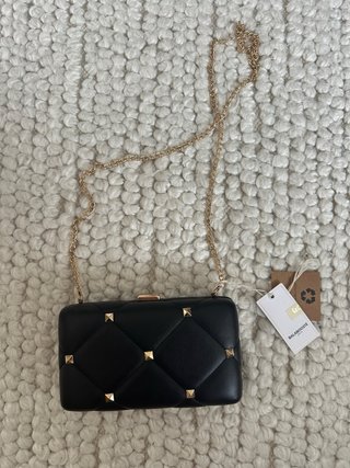 Bolso de mano BALABOSTE negro cadena dorada