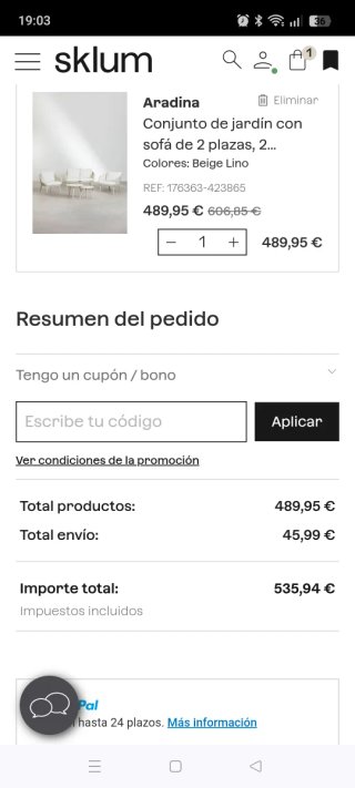 Conjunto jardín Aradina Skum