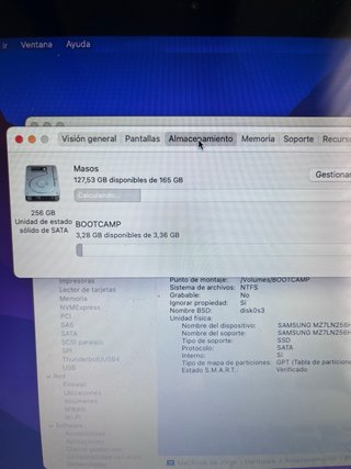 MacBook finales 2008 8GB RAM 256GB SSD Monterey.