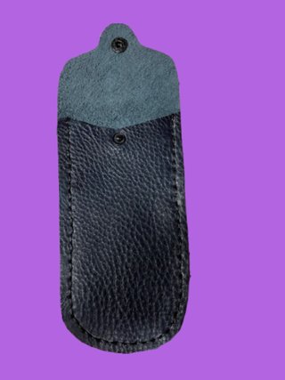 Funda Gafas Cuero Vacuno Negra