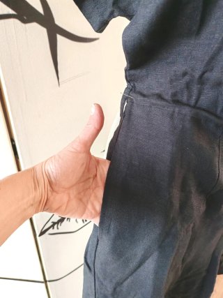 Tuta corta OVS in lino nera taglia S