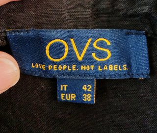 Tuta corta OVS in lino nera taglia S
