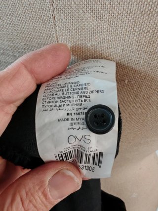 Tuta corta OVS in lino nera taglia S