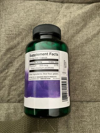 Suplemento Swanson Cromo Picolinato 200mcg