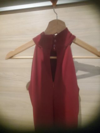 Vestido graduación color burdeos