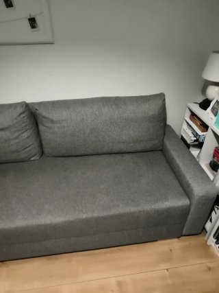 Sofá cama gris de 3 plazas