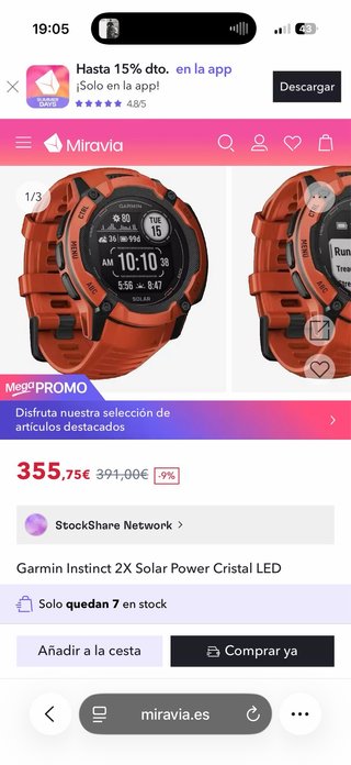 Garmin Instinct 2X Solar PRECINTADO