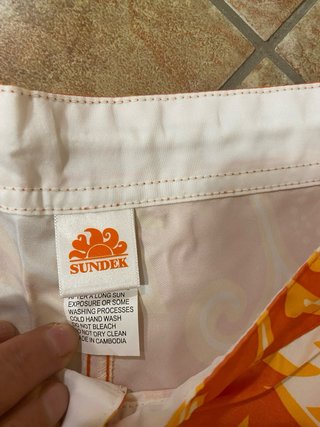 Costume Uomo Sundek Vintage Arancione Floreale