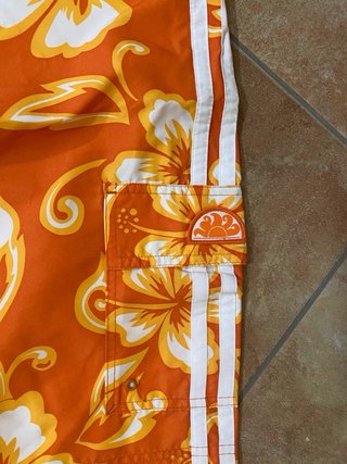 Costume Uomo Sundek Vintage Arancione Floreale