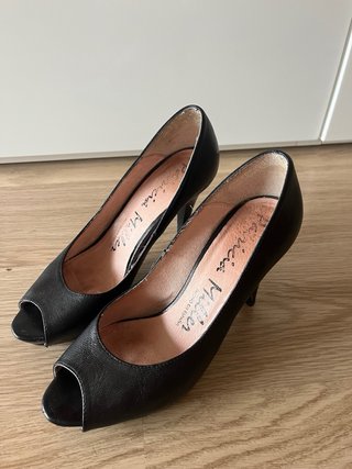 Zapatos de tacón de piel negros T.37