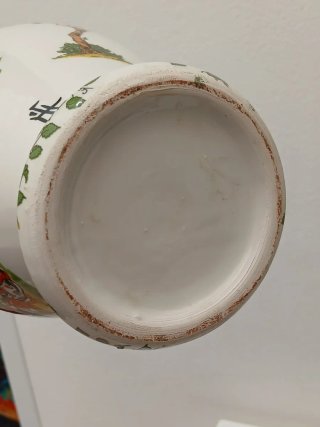 Vaso Cinese Vintage Porcellana Decorato