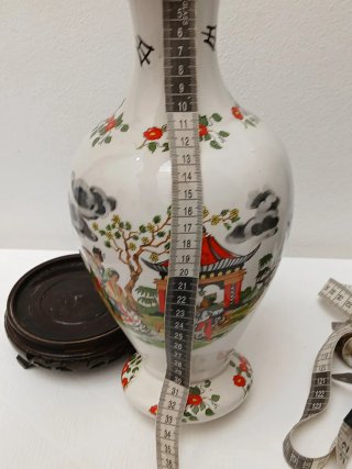 Vaso Cinese Vintage Porcellana Decorato