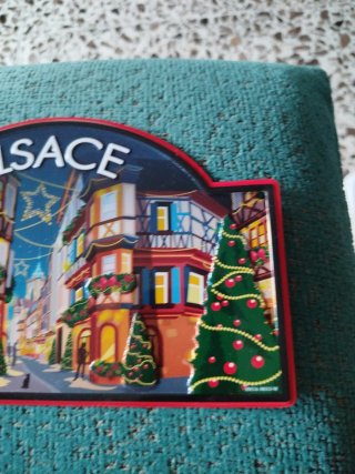 Piatto decorativo Alsace. Mercatini di Natale