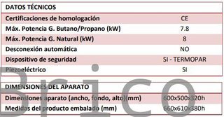 Plancha Gas Acero Rectificado Serie 500 - PLC600RT