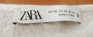 Blusa Zara blanca bordada