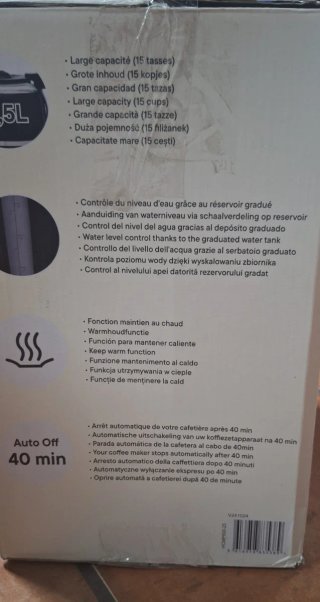 Cafetera de filtro Carrefour Home 1,5L