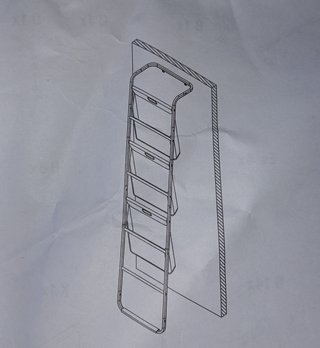Estantería de tela y metal beige