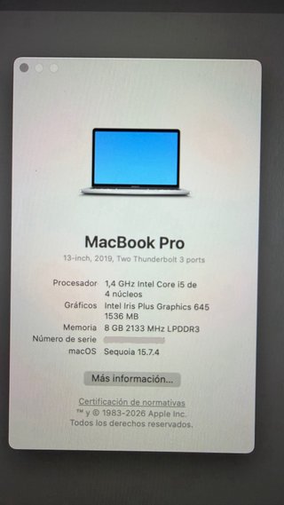 MacBook Pro 13” 2019 Touch Bar