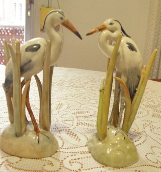 Figuras de porcelana Flamencos