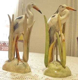 Figuras de porcelana Flamencos