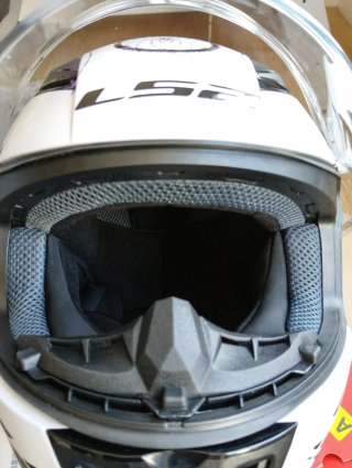 Casco LS2 Blanco con Diseño.