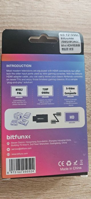 Adattatore HDMI Bitfunx N64 SNES SFC GC