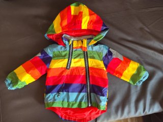 Chubasquero infantil arcoíris 12-18 meses